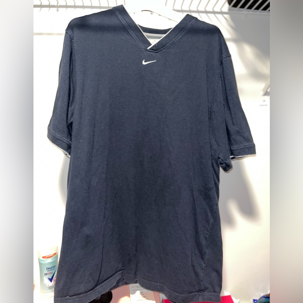Nike Men's Dark Blue V-Neck Tee